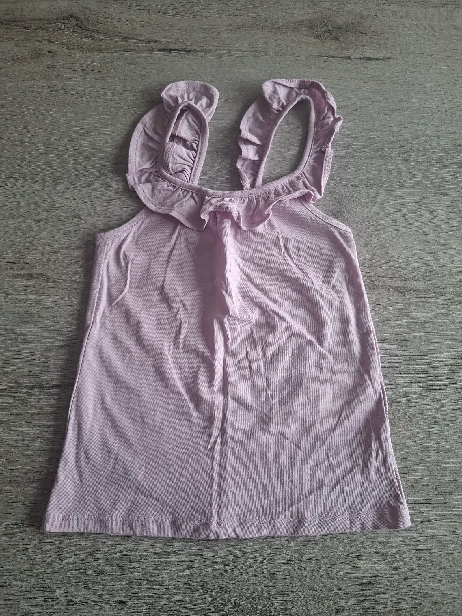 🌷 F3-23 🌷 LH tanktop voor meisjes met ruches — stoffig roze — 5 jaar (110 cm) — elegant en comfortabel 🌷 – photo 2